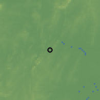 Shaded relief of the 60 km around Loa Janan, drawn from the GMTED2010 grid