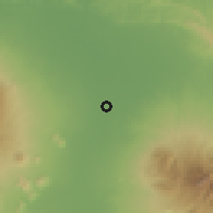 Shaded relief of the 60 km around Madiun, drawn from the GMTED2010 grid