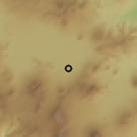 Shaded relief of the 60 km around Majalaya, drawn from the GMTED2010 grid
