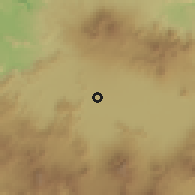 Shaded relief of the 60 km around Margaasih, drawn from the GMTED2010 grid