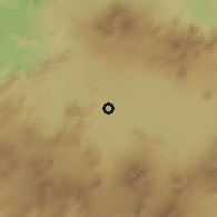 Shaded relief of the 60 km around Margahayu, drawn from the GMTED2010 grid