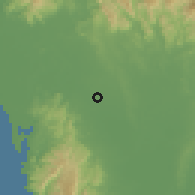 Shaded relief of the 60 km around Maritengngae, drawn from the GMTED2010 grid