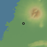 Shaded relief of the 60 km around Mayong, drawn from the GMTED2010 grid
