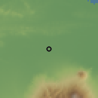 Shaded relief of the 60 km around Mojokerto, drawn from the GMTED2010 grid