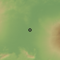 Shaded relief of the 60 km around Mojolaban, drawn from the GMTED2010 grid