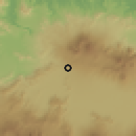 Shaded relief of the 60 km around Ngamprah, drawn from the GMTED2010 grid