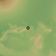 Shaded relief of the 60 km around Ngawen, drawn from the GMTED2010 grid