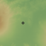 Shaded relief of the 60 km around Ngemplak, drawn from the GMTED2010 grid