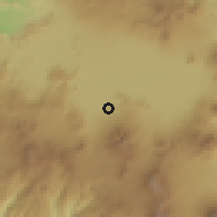 Shaded relief of the 60 km around Banjaran, drawn from the GMTED2010 grid