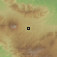 Shaded relief of the 60 km around Pagar Alam, drawn from the GMTED2010 grid