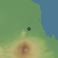 Shaded relief of the 60 km around Palimanan, drawn from the GMTED2010 grid