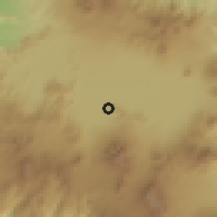 Shaded relief of the 60 km around Pameungpeuk, drawn from the GMTED2010 grid