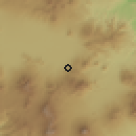 Shaded relief of the 60 km around Paseh, drawn from the GMTED2010 grid