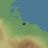 Shaded relief of the 60 km around Pasuruan, drawn from the GMTED2010 grid