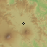 Shaded relief of the 60 km around Payakumbuh, drawn from the GMTED2010 grid
