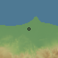 Shaded relief of the 60 km around Peterukan, drawn from the GMTED2010 grid