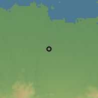 Shaded relief of the 60 km around Pondok Aren, drawn from the GMTED2010 grid
