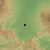Shaded relief of the 60 km around Ponorogo, drawn from the GMTED2010 grid