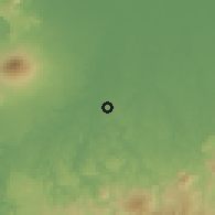Shaded relief of the 60 km around Rangkasbitung, drawn from the GMTED2010 grid
