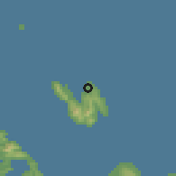 Shaded relief of the 60 km around Sabang, drawn from the GMTED2010 grid