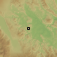 Shaded relief of the 60 km around Sawah Lunto, drawn from the GMTED2010 grid