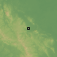 Shaded relief of the 60 km around Selatpanjang, drawn from the GMTED2010 grid