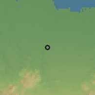 Shaded relief of the 60 km around Serpong, drawn from the GMTED2010 grid