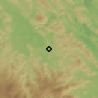 Shaded relief of the 60 km around Sijunjung, drawn from the GMTED2010 grid