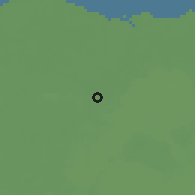 Shaded relief of the 60 km around Simpang, drawn from the GMTED2010 grid
