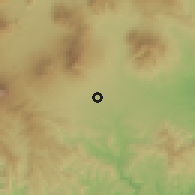 Shaded relief of the 60 km around Singaparna, drawn from the GMTED2010 grid