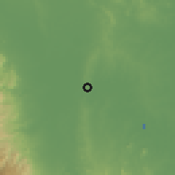 Shaded relief of the 60 km around Singkang, drawn from the GMTED2010 grid