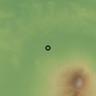 Shaded relief of the 60 km around Sragen, drawn from the GMTED2010 grid