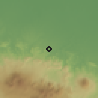 Shaded relief of the 60 km around Subang, drawn from the GMTED2010 grid