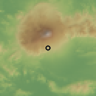 Shaded relief of the 60 km around Baturaden, drawn from the GMTED2010 grid