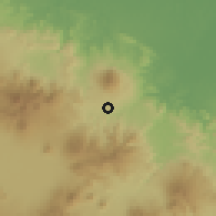 Shaded relief of the 60 km around Sumedang, drawn from the GMTED2010 grid