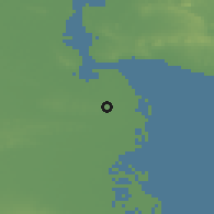 Shaded relief of the 60 km around Surabaya, drawn from the GMTED2010 grid