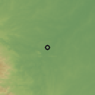 Shaded relief of the 60 km around Baturaja, drawn from the GMTED2010 grid