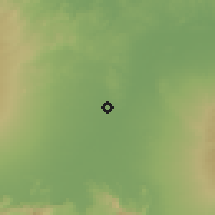 Shaded relief of the 60 km around Surakarta, drawn from the GMTED2010 grid