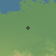 Shaded relief of the 60 km around Tambun, drawn from the GMTED2010 grid