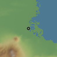 Shaded relief of the 60 km around Tanggulangin, drawn from the GMTED2010 grid