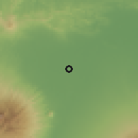 Shaded relief of the 60 km around Tanjunganom, drawn from the GMTED2010 grid