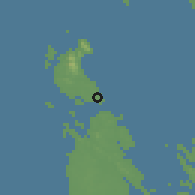 Shaded relief of the 60 km around Tanjung Balai-Meral, drawn from the GMTED2010 grid