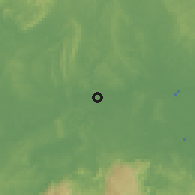 Shaded relief of the 60 km around Tanjung Redeb, drawn from the GMTED2010 grid