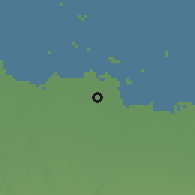 Shaded relief of the 60 km around Teluknaga, drawn from the GMTED2010 grid
