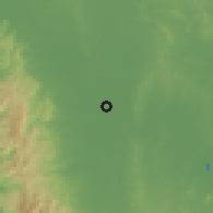 Shaded relief of the 60 km around Tempe, drawn from the GMTED2010 grid