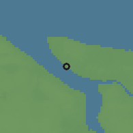 Shaded relief of the 60 km around Bengkalis, drawn from the GMTED2010 grid