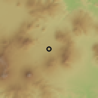 Shaded relief of the 60 km around Wanaraja, drawn from the GMTED2010 grid