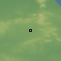 Shaded relief of the 60 km around Blora, drawn from the GMTED2010 grid