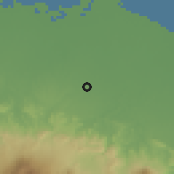 Shaded relief of the 60 km around Bojong Gede, drawn from the GMTED2010 grid