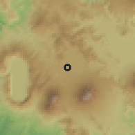 Shaded relief of the 60 km around Bukit Tinggi, drawn from the GMTED2010 grid